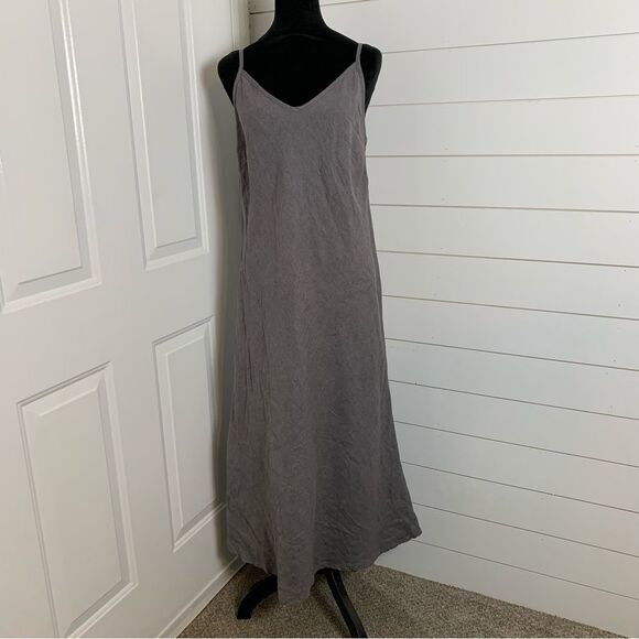 Dresses & Skirts - Meetra Linen handmade strap low back full length maxi dress woman’s size medium